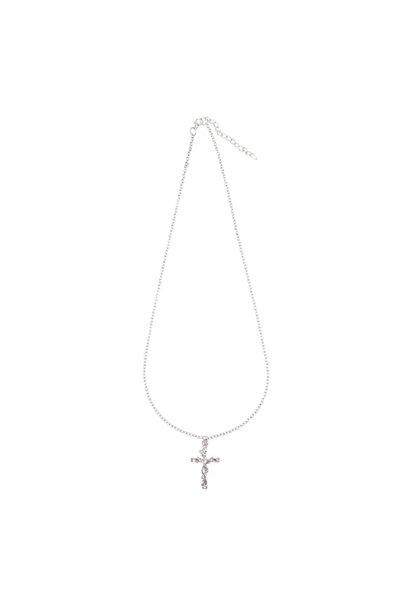 1 Set Women's Necklaces Silver Alloy Cross Shape Choker Necklace Fashion Statement For Events
