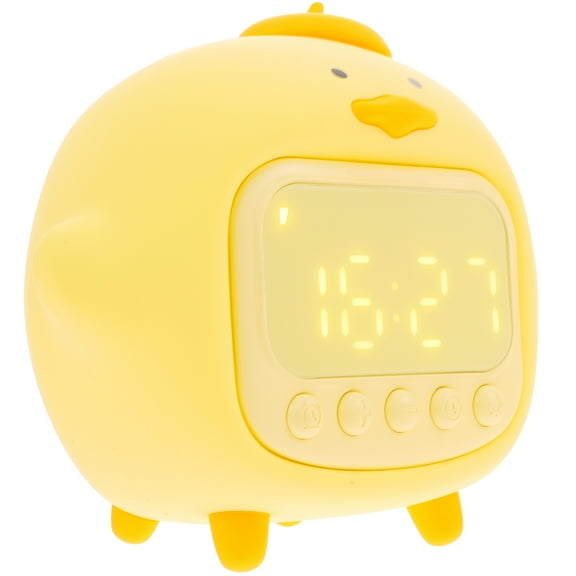 LEORX 1 Set of Nursery Nightlight Duck Clock Lamp Yellow for Bedside Use