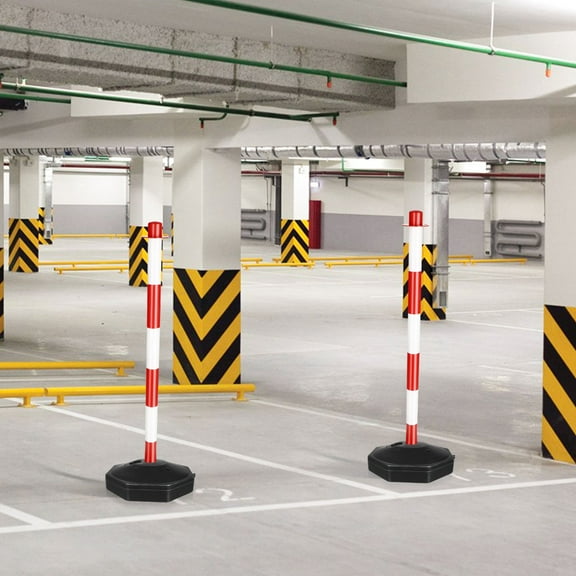 LEORX 1 Set of Traffic Barrier Red and White for Maintenance Work