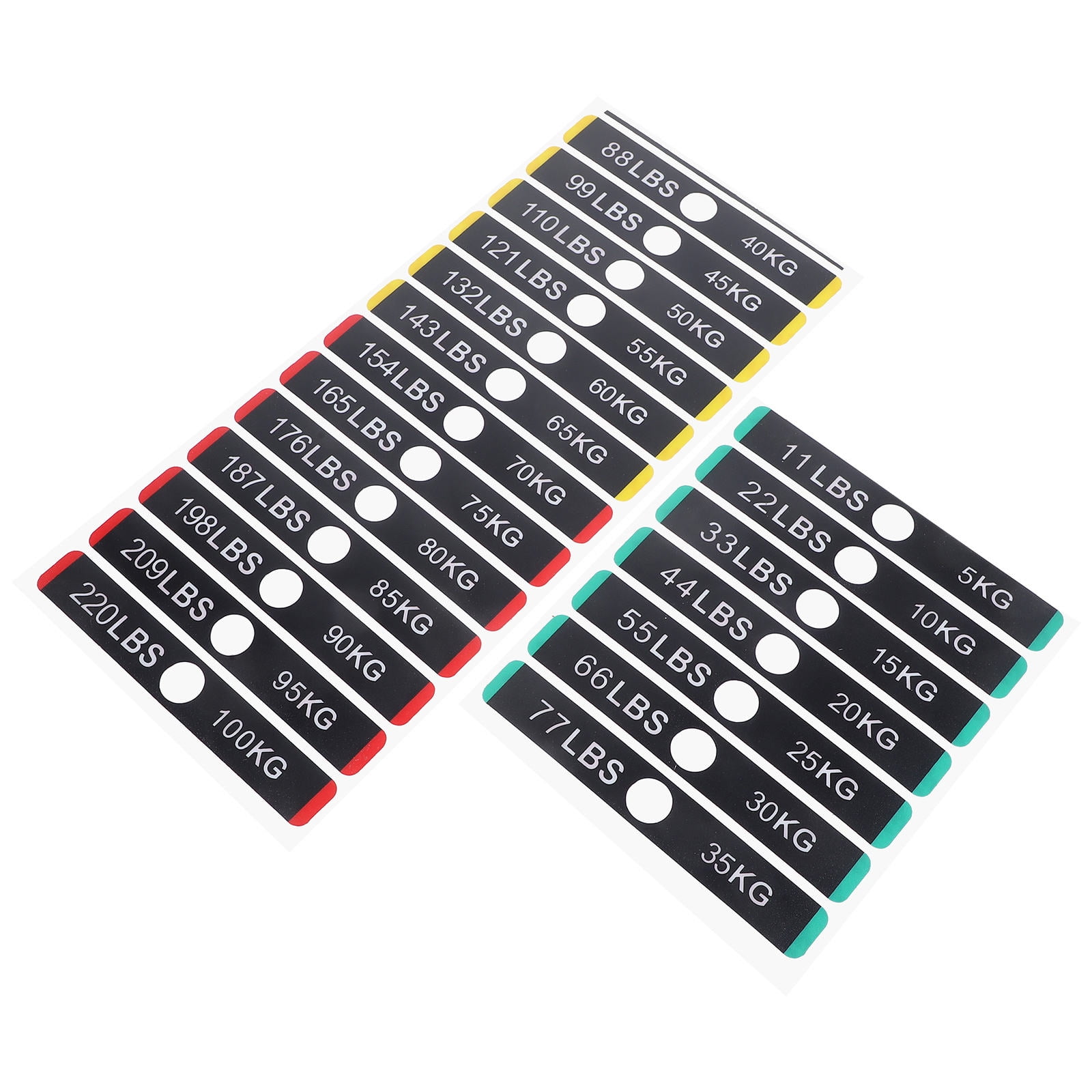 LEORX 1 Sheet of Weighting Tag Labels Weight Plate Sticker Self ...