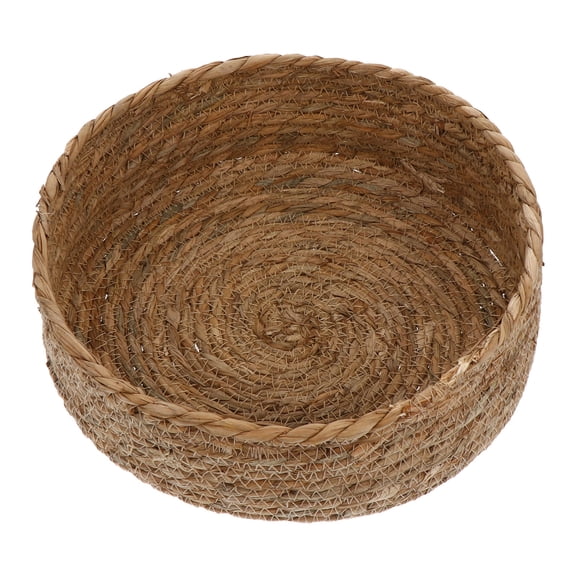 LEORX 1 pc Fruit Basket Simple Bread Storage Basket Vegetable Basket (Khaki)
