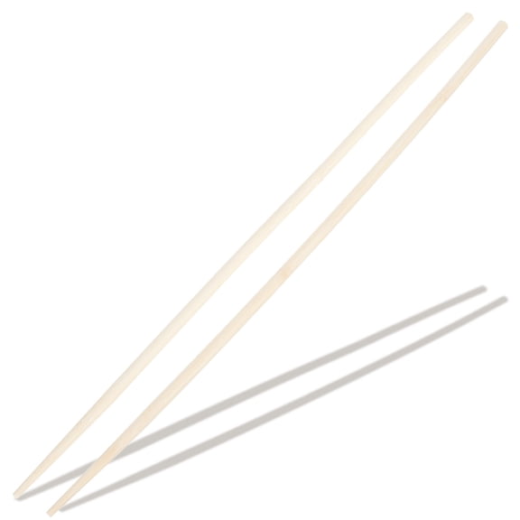 LEORX 10 Pairs Chinese Style Wood Chopsticks Light Yellow 45x1.5cm For Noodle Handling And Barbecue