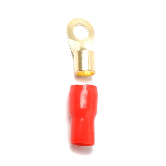 LEORX 10 Pairs Copper Gold Plated 4 Gauge Heat Shrink Wire Connectors Insulated Electrical Wire Terminal Connectors Quick Splice Crimp Terminals - 4GA ( )