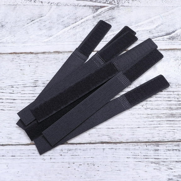 LEORX 10 Pcs Fastening Nylon Tape Black Polyester for Organizing Cables in Computer Desk