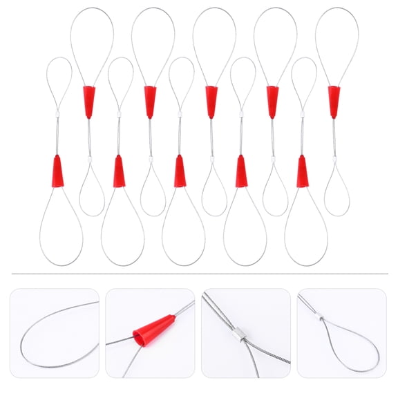 LEORX 10 Pcs Wire Harness Cable Puller Universal Wire Traction Fish Tape Fastener Tool