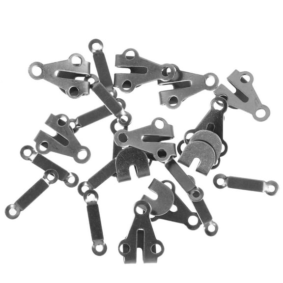 LEORX 10Sets Durable Black Metal Pant Hooks for Sewing Garments Accessories and Clothing