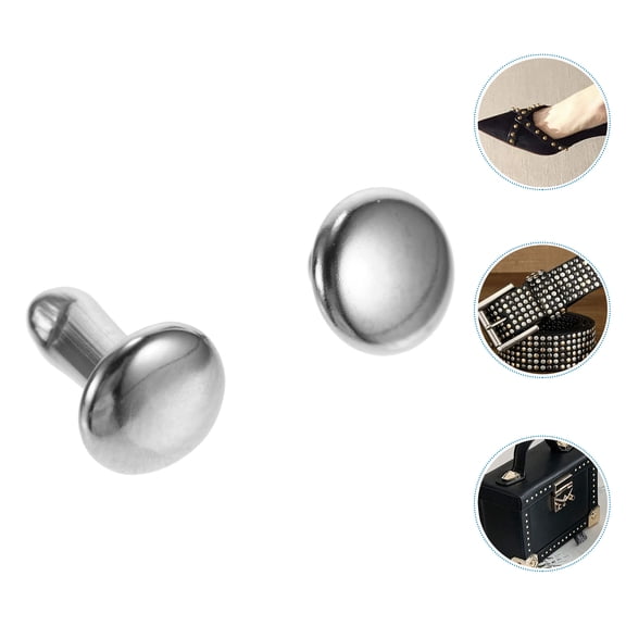 LEORX 100 Sets Decorative Rivets Silver Alloy for Leather Repairs and present Giving