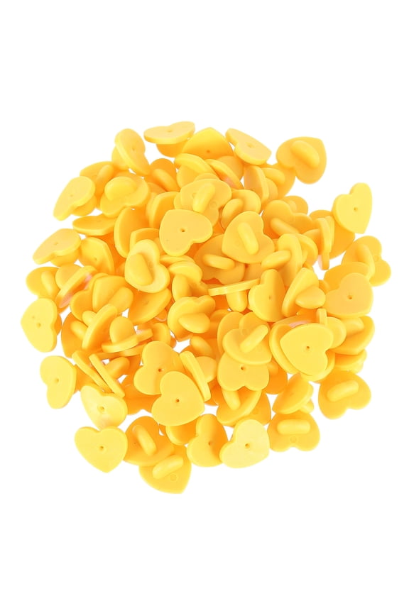 100PCS Clutch Pin Backs Pin Backings Yellow for Portable Easy to Carry and Storage