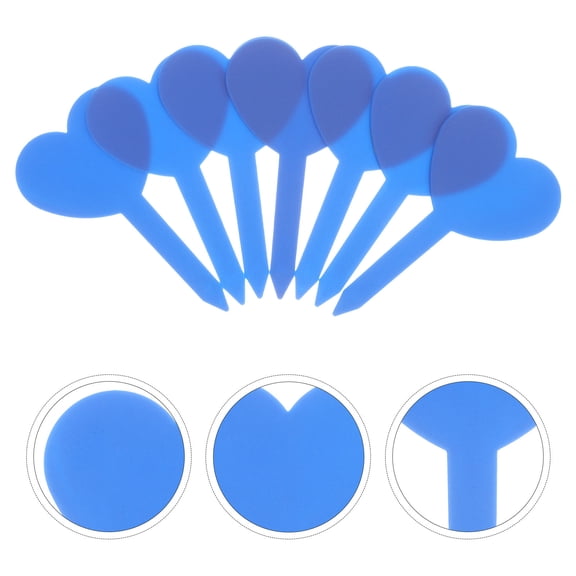 LEORX 100Pack Decorative Garden Marker Plants Labels Blue For Family Members Gardening