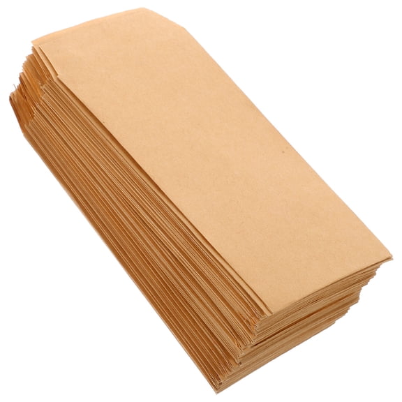 LEORX 100Pcs Craft Paper Envelopes Khaki for Money and Cash 4.52X2.52In