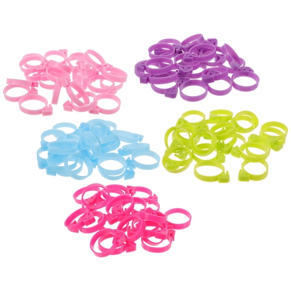 LEORX 100Pcs Assorted Color Piping Bag Clips for Decorating Cake Cookie Icing Bags