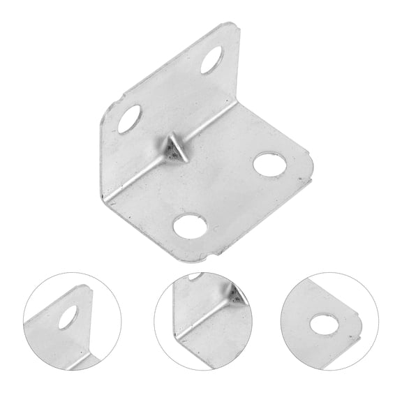 LEORX 100PCS L Brackets Cold Rolled Steel Furniture Joint Brackets for Wood Furniture
