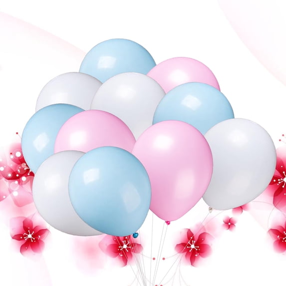 LEORX 100Pcs Latex Balloon Colorful Wedding Ceremony Pool Party Birthday Sky Blue Pink White 10In