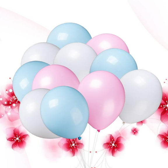 LEORX 100Pcs Latex Balloon Colorful Wedding Ceremony Pool Party Birthday Sky Blue Pink White 10In