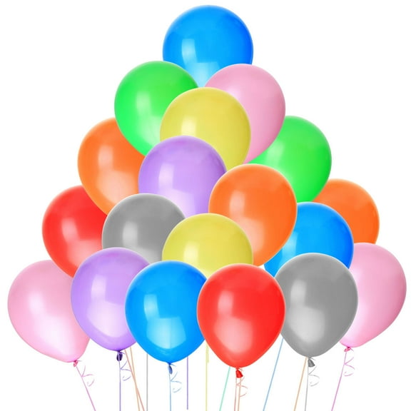 LEORX Bright Neon Balloons Assorted Color 100Pcs For Celebration