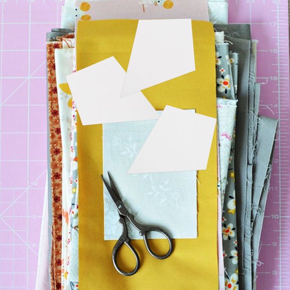 LEORX 100Pcs Quilting Paper Piecing Templates White for Sewing Patchwork Craft Supplies