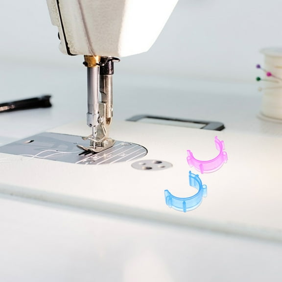 LEORX 100Pcs Quilting Thread Bobbin Clip Plastic Sewing Accessories for Thread Organization and Prevent Unwinding