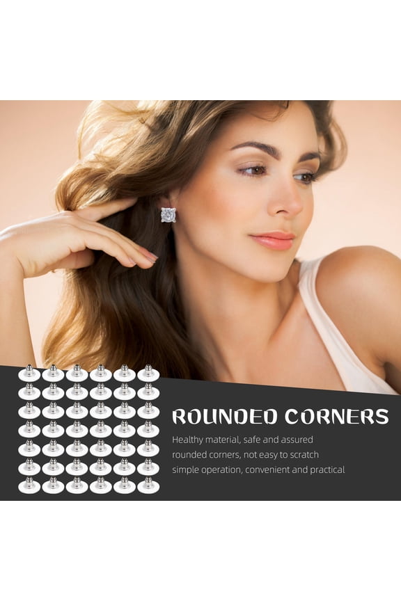 100Set Tight of Earrings Studs Plastic for Jewelry Makers