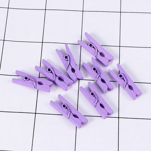 LEORX 100pcs Picture Hanging Clips Wooden for Craft Projects Organizing Photos