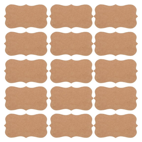 LEORX 100Pcs Blank Business Cards Kraft Paper Light Yellow Small Index Cards with Rounded Corners
