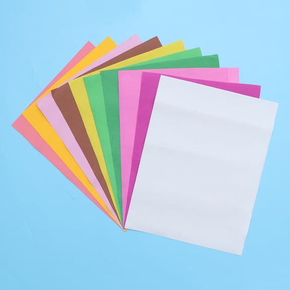 LEORX 10PCS Assorted Color Cutting and Sticking Craft Paper for Students