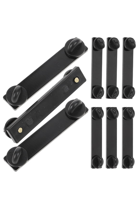 10Pcs Black Rectangular Pin Backs for Jewelry Making and Badge Creation