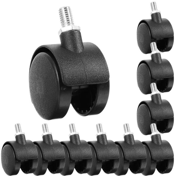 LEORX 10Pcs Convenient Threaded Stem Furniture Casters with Swivel Roll