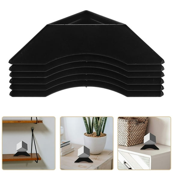 LEORX 10Pcs Cube Stand for Elegant Display and Storage Black Clear Plastic Abs Triangle Shape Home Office Use