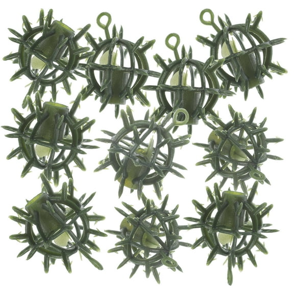 LEORX 10Pcs Green Plastic Topiary Frames Flower Holding Rack for Outdoor and Indoor Use