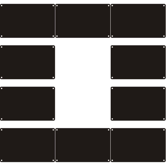LEORX 10Pcs Engraving Metal Blank for Homeowners Identification Rectangle Blank Stamping Tag