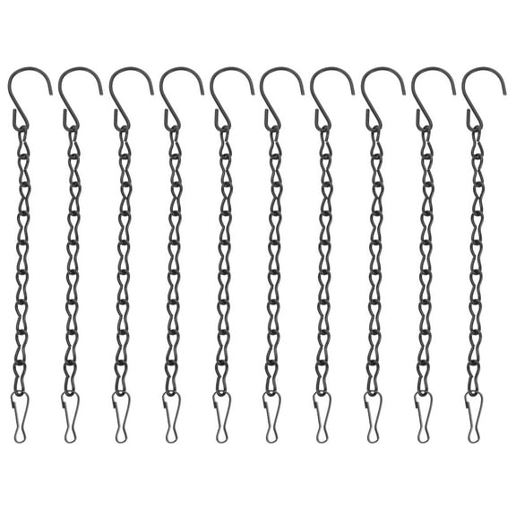 LEORX Plant Pot Chain Black Strong Iron for Home Decor Leorx 10Pcs