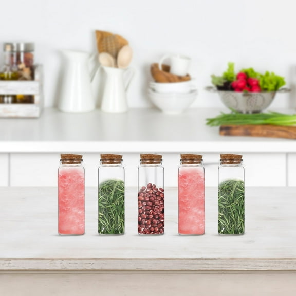 LEORX 10Pcs Glass Food Containers Cylindrical Shape Sealing Function Kitchenware Home