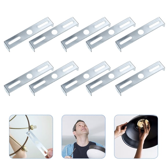 LEORX 10Pcs Replacement Bracket for Light Fitting Simple Iron Bracket for Homeowners