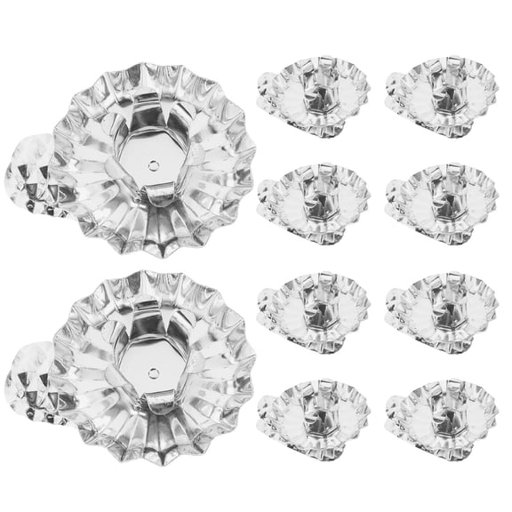LEORX 10Pcs Rustic Style Silver Iron Candle Holder Clips for Christmas Decorations