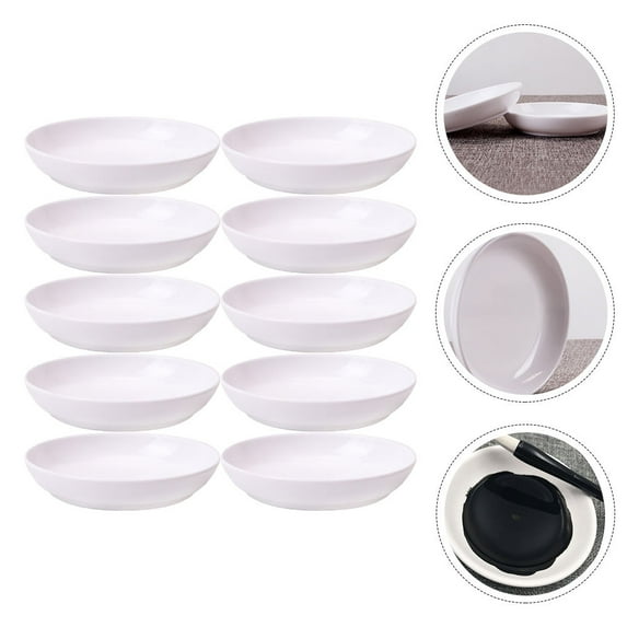 LEORX 10Pcs Set Paint Dish Tray for Calligraphy Practice in White Material