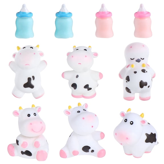 LEORX 10Pcs Small Animal Figurines White Micro Landscape Adornment