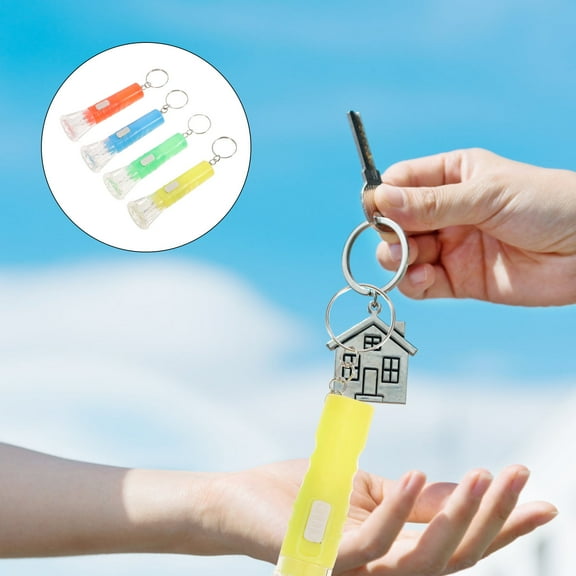 LEORX 10Pcs Small Flashlight Plastic Assorted Color Portable for Family Use