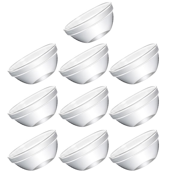 LEORX Small Glass Bowls for Home Transparent Prep Bowls Ideal for Salad Dessert Dipping 10pcs