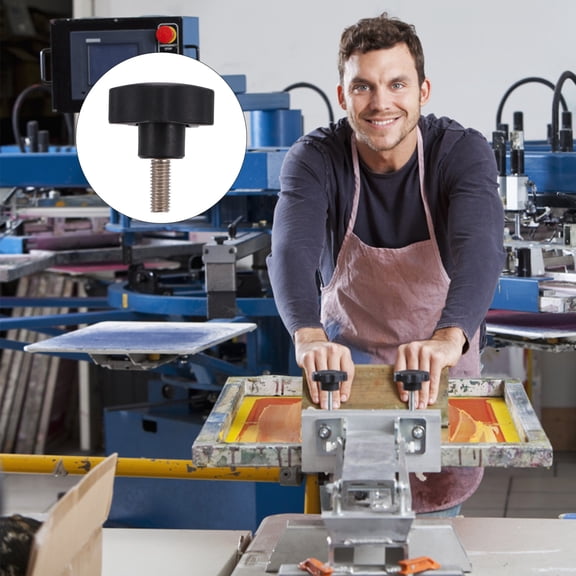 LEORX Handgrips Thread Knob Black 10Pcs for Pharmaceutical Industry Equipment