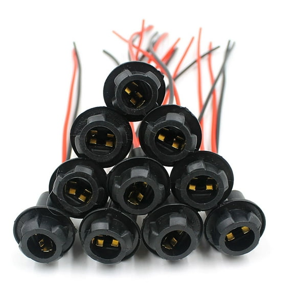 LEORX 10Pcs T10 Socket Fog Lights For Motorcycle With Copper Wire In Foggy Weather And Night Riding