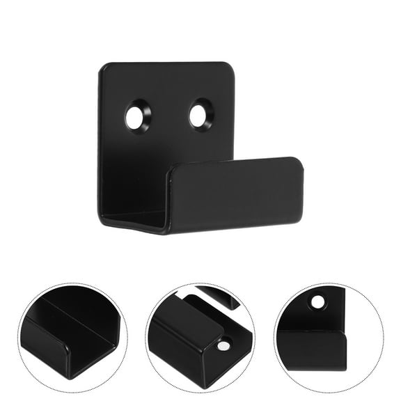 LEORX 10Pcs Wall Mount Bracket Hooks for Mirror and Tile Display in Black Iron