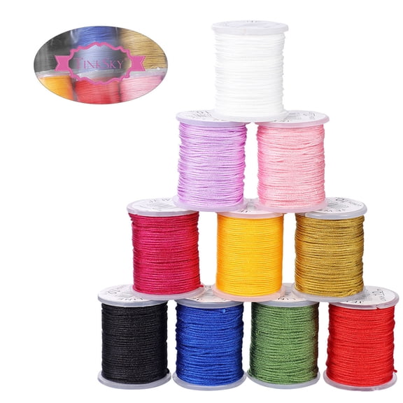 LEORX Assorted Color Nylon Jewelry Cord Flexible Knotting ng for Beading and Chinese Knots