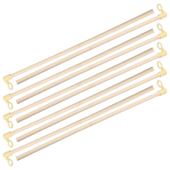 LEORX Beige Pine Lantern Sticks for DIY Projects Hardwood Non-Deformable 10Pcs