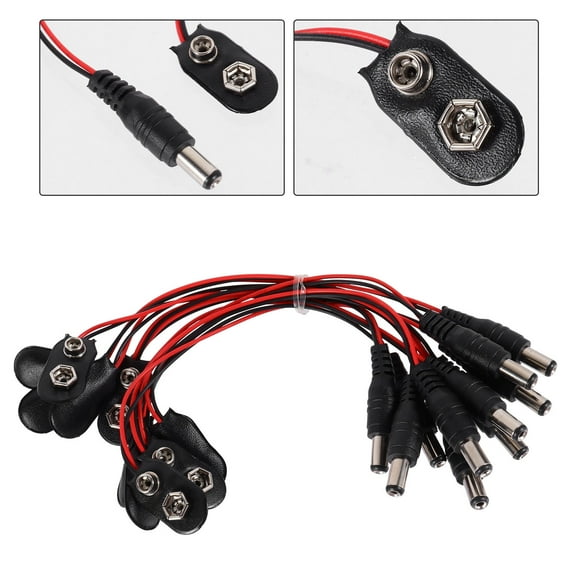 LEORX 10Set Quick Connector Black ABS Battery Snap Connectors for Electronics Assembly