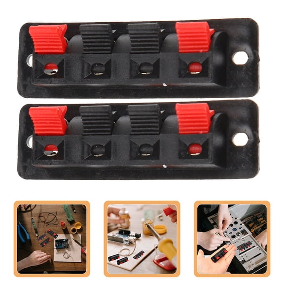 LEORX Stereo Speaker Terminal Connectors ABS Copper for Camera 10Pcs