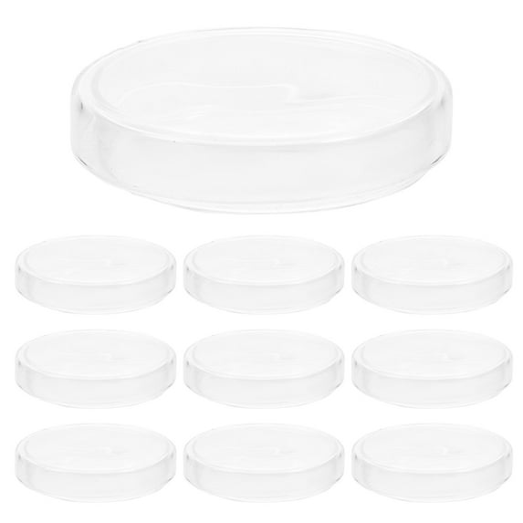 LEORX 10pcs 90mm Glass Petri Dishes for Cultures Microscopic Observations Lab Equipment Science Kits Educational Training