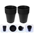 thumbnail image 1 of LEORX 10Pcs Black Plastic Flower Pot for Balcony Plants Durable and Stable, 1 of 6