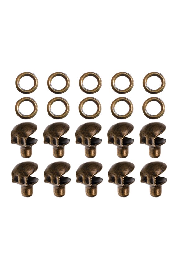 10pcs Boot Lace Hook Rivets Metal Dark Brown for Fishing Accessories