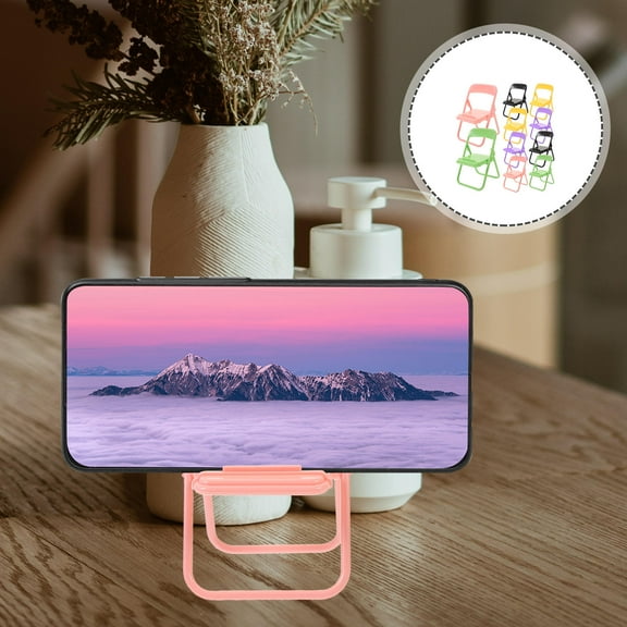 LEORX 10pcs Miniature Furniture for Dollhouse PP Folding Chairs for Outdoor Camping