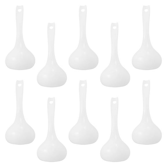 LEORX 10pcs Rice Ladle White Plastic Kitchen Utensil for Home Cooks